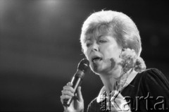 1988, Witebsk, Białoruska Socjalistyczna Republika Radziecka.
Występ na I Wszechzwiązkowym Festiwalu Polskiej Piosenki. 
Fot. Romuald Broniarek, zbiory Ośrodka KARTA