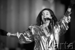 1988, Witebsk, Białoruska Socjalistyczna Republika Radziecka.
Występ na I Wszechzwiązkowym Festiwalu Polskiej Piosenki. 
Fot. Romuald Broniarek, zbiory Ośrodka KARTA