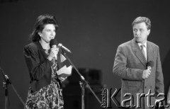 1989, Zielona Góra, Polska.
XXV Festiwal Piosenki Radzieckiej. Alicja Resich-Modlińska i Marek Sierocki.
Fot. Romuald Broniarek, zbiory Ośrodka KARTA