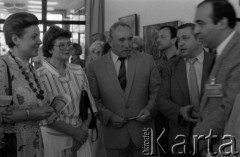 1989, Zielona Góra, Polska.
XXV Festiwal Piosenki Radzieckiej. W środku organizator konkursu Stanisław Lewandowski.
Fot. Romuald Broniarek, zbiory Ośrodka KARTA