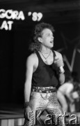 1989, Zielona Góra, Polska.
Występ uczestnika podczas XXV Festiwalu Piosenki Radzieckiej. 
Fot. Romuald Broniarek, zbiory Ośrodka KARTA