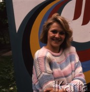 1989, Zielona Góra, Polska.
Uczestniczka XXV Festiwalu Piosenki Radzieckiej. 
Fot. Romuald Broniarek, zbiory Ośrodka KARTA
