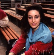 1989, Zielona Góra, Polska.
Tamar Gwerdciteli (Тама́ра Гвердците́ли) - uczestniczka XXV Festiwalu Piosenki Radzieckiej. 
Fot. Romuald Broniarek, zbiory Ośrodka KARTA