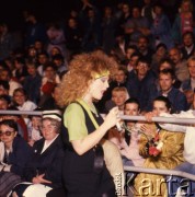 1989, Zielona Góra, Polska.
Uczestniczka XXV Festiwalu Piosenki Radzieckiej. 
Fot. Romuald Broniarek, zbiory Ośrodka KARTA