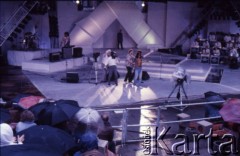 1989, Zielona Góra, Polska.
XXV Festiwal Piosenki Radzieckiej. 
Fot. Romuald Broniarek, zbiory Ośrodka KARTA