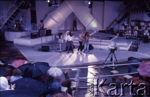 1989, Zielona Góra, Polska.
XXV Festiwal Piosenki Radzieckiej. 
Fot. Romuald Broniarek, zbiory Ośrodka KARTA
