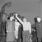Maj 1959, Warszawa, Polska. 
Teatr Polski, występ aktorów Teatru Leningradzkiego w sztuce Wsiewołoda Wiszniewskiego