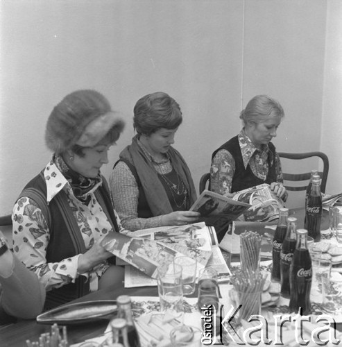 Październik 1976, Warszawa, Polska.
Delegacja filmowców radzieckich w redakcji tygodnika 