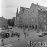 Lipiec 1978, Olsztyn, Polska. 
Fragment Starego Miasta, po prawej wieża Ewangelickiego Kościoła Chrystusa Zbawiciela.
Fot. Romuald Broniarek/KARTA
