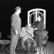 1959, Warszawa, Polska.
Teatr Narodowy - próba jednoaktówki Antoniego Czechowa 