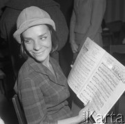 Wrzesień 1962, Warszawa, Polska. 
Piosenkarka Sława Przybylska.
Fot. Romuald Broniarek/KARTA