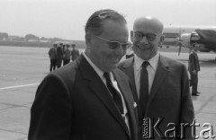 25.06.1964, Warszawa, Polska.
Józef Broz Tito, przywódca Socjalistycznej Federacyjnej Republiki Jugosławii i Władysław Gomułka. 
Fot. Romuald Broniarek/KARTA