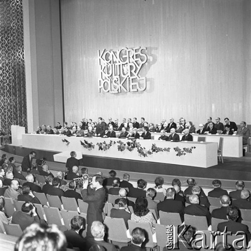 7-9.10.1966, Warszawa, Polska.
Obrady III Kongresu Kultury Polskiej.
Fot. Romuald Broniarek/KARTA