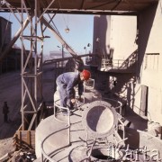 Październik 1967, Wierzbica, pow. Radom, Polska.
Pracownicy Cementowni 