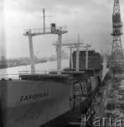 Marzec 1968, Szczecin, Polska.
Stocznia im. Adolfa Warskiego, jeziorowiec 