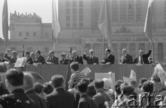 1.05.1969, Warszawa, Polska. 
Obchody święta 1 Maja, na trybunie stoją od prawej: NN, Józef Cyrankiewicz, Józef Kępa, Władysław Gomułka i Marian Spychalski.
Fot. Romuald Broniarek/KARTA