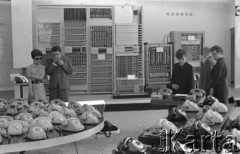 Czerwiec 1969, Poznań, Polska.
Międzynarodowe Targi Poznańskie, wystawa telefonów.
Fot. Romuald Broniarek/KARTA