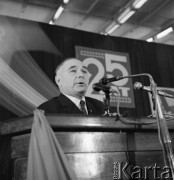 Październik 1969, Rzeszów, Polska. 
Konferencja z okazji 25-lecia Towarzystwa Przyjaźni Polsko-Radzieckiej, z mównicy przemawia Awierkij Aristow (ambasador ZSRR w Polsce).
Fot. Romuald Broniarek/KARTA