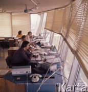 1969, Warszawa Okęcie, Polska.
Lotnisko Okęcie - kontrolerzy lotów.
Fot. Romuald Broniarek/KARTA