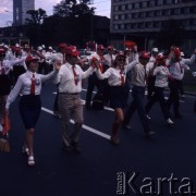 22.07.1971, Katowice, Polska.
Zlot Młodzieży Polskiej na ulicy Armii Czerwonej (dziś aleja Wojciecha Korfantego).
Fot. Romuald Broniarek, zbiory Ośrodka KARTA