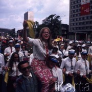 22.07.1971, Katowice, Polska.
Zlot Młodzieży Polskiej na ulicy Armii Czerwonej (dziś aleja Wojciecha Korfantego).
Fot. Romuald Broniarek, zbiory Ośrodka KARTA