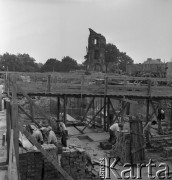 1972, Warszawa, Polska.
Odbudowa Zamku Królewskiego.
Fot. Romuald Broniarek, zbiory Ośrodka KARTA