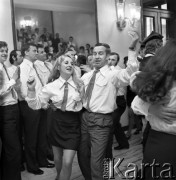 1973, Warszawa, Polska.
V Zjazd Związku Młodzieży Wiejskiej w Filharmonii Narodowej.
Fot. Romuald Broniarek, zbiory Ośrodka KARTA