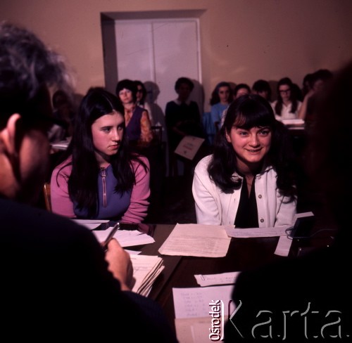 1973, Warszawa, Polska.
Olimpiada języka rosyjskiego. Eliminacje województwa warszawskiego.
Fot. Romuald Broniarek, zbiory Ośrodka KARTA
