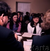 1973, Warszawa, Polska.
Olimpiada języka rosyjskiego. Eliminacje województwa warszawskiego.
Fot. Romuald Broniarek, zbiory Ośrodka KARTA