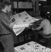 1973, Warszawa, Polska.
Drukarnia na ulicy Smolnej.
Fot. Romuald Broniarek, zbiory Ośrodka KARTA