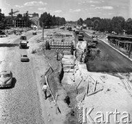 1973, Warszawa, Polska.
Budowa Trasy Łazienkowskiej.
Fot. Romuald Broniarek, zbiory Ośrodka KARTA