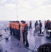 1973, Morze Bałtyckie, Polska.
Ćwiczenia morskie Marynarki Wojennej.
Fot. Romuald Broniarek, zbiory Ośrodka KARTA