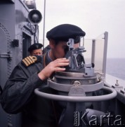 1973, Morze Bałtyckie, Polska.
Ćwiczenia morskie Marynarki Wojennej.
Fot. Romuald Broniarek, zbiory Ośrodka KARTA
