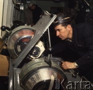 1973, Gdańsk, Polska.
Stocznia Gdańska im. Lenina.
Fot. Romuald Broniarek, zbiory Ośrodka KARTA
