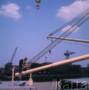 1973, Gdańsk, Polska.
Stocznia Gdańska im. Lenina.
Fot. Romuald Broniarek, zbiory Ośrodka KARTA