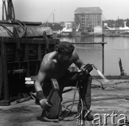 1973, Gdańsk, Polska.
Stocznia Gdańska im. Lenina.
Fot. Romuald Broniarek, zbiory Ośrodka KARTA