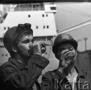 1973, Gdańsk, Polska.
Stocznia Gdańska im. Lenina.
Fot. Romuald Broniarek, zbiory Ośrodka KARTA