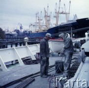 1973, Gdańsk, Polska.
Stocznia Gdańska im. Lenina.
Fot. Romuald Broniarek, zbiory Ośrodka KARTA