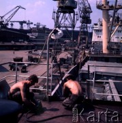 1973, Gdańsk, Polska.
Stocznia Gdańska im. Lenina.
Fot. Romuald Broniarek, zbiory Ośrodka KARTA