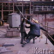 1973, Gdynia, Polska.
Stocznia.
Fot. Romuald Broniarek, zbiory Ośrodka KARTA