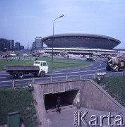 1974, Katowice, Polska.
Hala Widowiskowo-Sportowa Spodek przy alei Wojciecha Korfantego.
Fot. Romuald Broniarek, zbiory Ośrodka KARTA