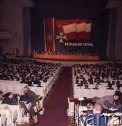 1974, Warszawa, Polska.
IX Zjazd Towarzystwa Przyjaźni Polsko-Radzieckiej w Sali Kongresowej.
Fot. Romuald Broniarek, zbiory Ośrodka KARTA