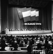 1974, Warszawa, Polska.
IX Zjazd Towarzystwa Przyjaźni Polsko-Radzieckiej w Sali Kongresowej.
Fot. Romuald Broniarek, zbiory Ośrodka KARTA