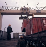 1975, Małaszewicze, Polska.
Port przeładunkowy PKP.
Fot. Romuald Broniarek, zbiory Ośrodka KARTA