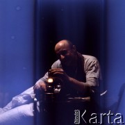 1975, Warszawa, Polska.
Aktor Marek Walczewski w Teatrze Ateneum im. Stefana Jaracza.
Fot. Romuald Broniarek, zbiory Ośrodka KARTA