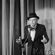 1975, brak miejsca.
Arkady Rajkin - satyryk radziecki.
Fot. Romuald Broniarek, zbiory Ośrodka KARTA