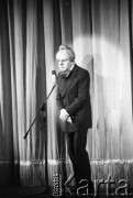 1975, brak miejsca.
Arkady Rajkin - satyryk radziecki.
Fot. Romuald Broniarek, zbiory Ośrodka KARTA