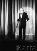 1975, brak miejsca.
Arkady Rajkin - satyryk radziecki.
Fot. Romuald Broniarek, zbiory Ośrodka KARTA