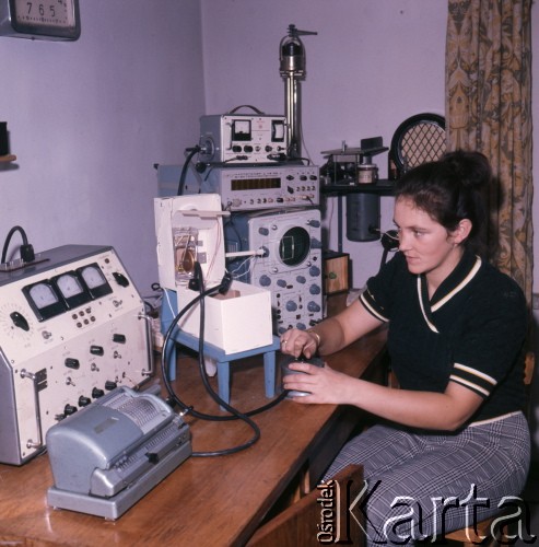 1975, Legionowo, Polska.
Ośrodek Aerologii Instytutu Meteorologii i Gospodarki Wodnej.
Fot. Romuald Broniarek, zbiory Ośrodka KARTA