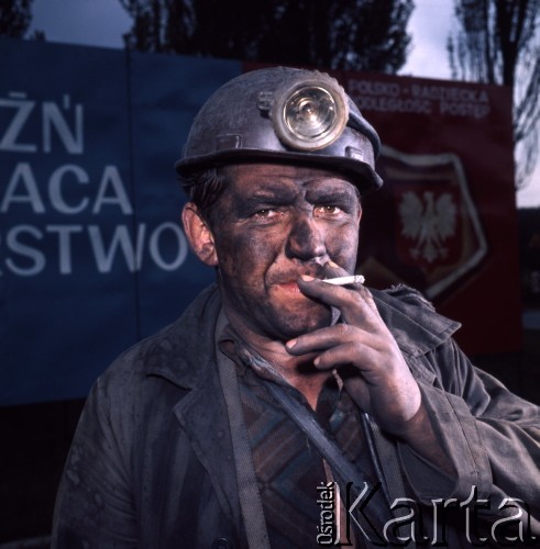 1975, Mysłowice, Polska.
Kopalnia Węgla Kamiennego im. Lenina w Wesołej.
Fot. Romuald Broniarek, zbiory Ośrodka KARTA